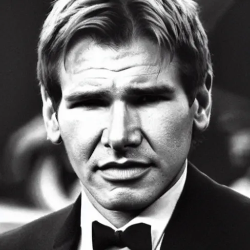 Image similar to a young harrison ford as james bond