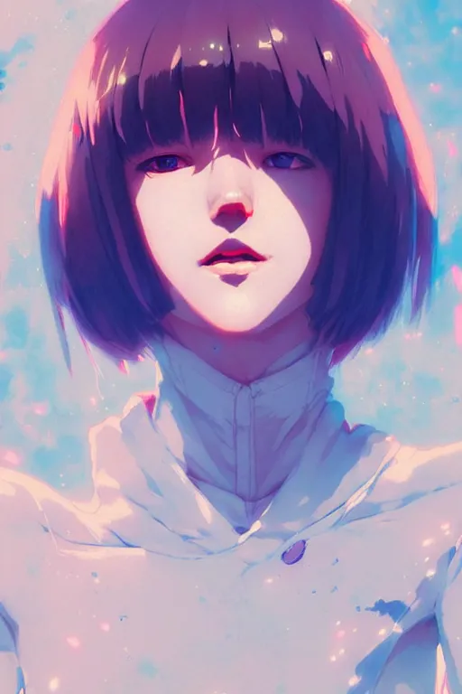 Image similar to a ultradetailed beautiful panting of rei ayanami, by conrad roset, greg rutkowski and makoto shinkai, trending on artstation