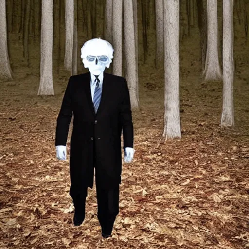 Prompt: bernie sanders slenderman