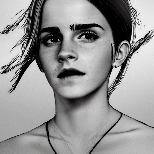 Prompt: a photo of emma watson in the style of nami