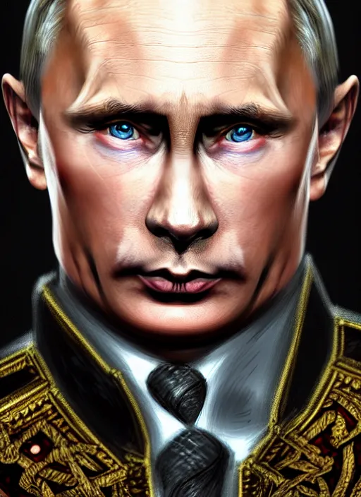 Prompt: vladimir putin, d & d, fantasy, intricate, elegant, highly detailed, digital painting, artstation, concept art, sharp focus, illustration