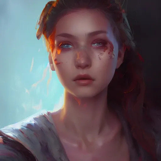 Image similar to a beautiful portrait of a female huggy wuggy from poppy playtime video game, oil painting, Greg Rutkowski, Charlie Bowater, Yuumei, Yanjun Cheng, unreal 5, DAZ, hyperrealistic, octane render, RPG portrait, dynamic lighting, fantasy art, beautiful face