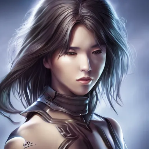 Prompt: The successful warrior is the average man, with laser-like focus, artwork by artgerm