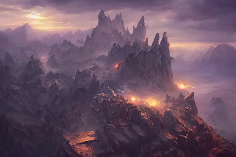 Image similar to high aerial shot, fantasy landscape, sunset lighting ominous shadows, cinematic fantasy painting, dungeons and dragons, coastline by jessica rossier and brian froud