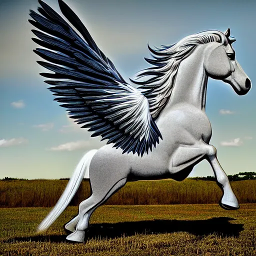 Image similar to Pegasus with Spread Wings about to Take Flight by Daniel Eskridge