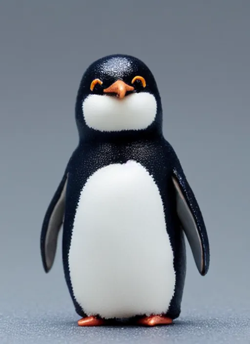 Image similar to 80mm resin detailed miniature of fluffy penguin, Product Introduction Photos, 4K, Full body, simple background