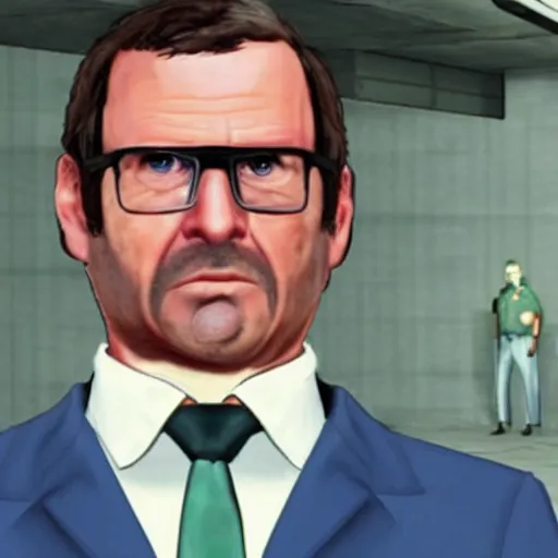 Image similar to a photo of mariano rajoy as a gta 5 character,