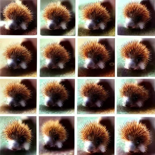 Image similar to baby hedgehogs in the style of cute anime