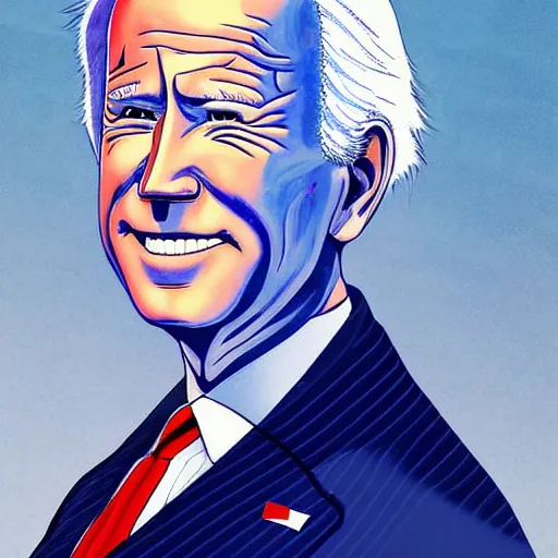 anime joe biden portrait, by studio ghibli, award | Stable Diffusion ...