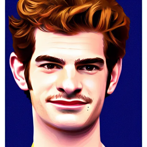 Image similar to portrait of andrew garfield, highly detailed, centered, solid color background, digital painting
