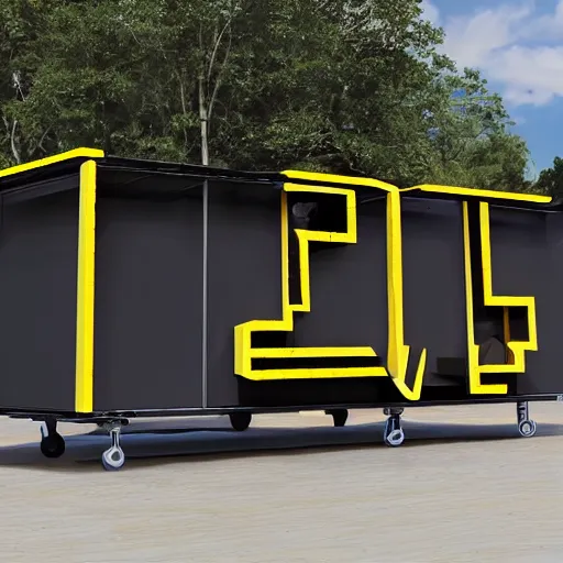 Image similar to Autonomous moving tavern on stilts