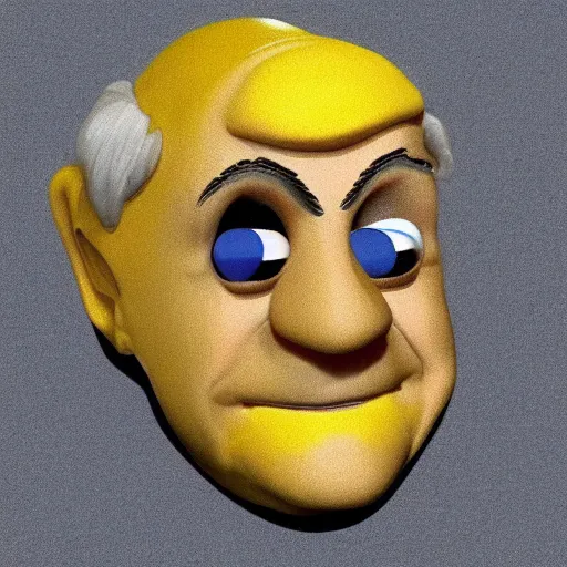 Prompt: a lemon with jay leno's face