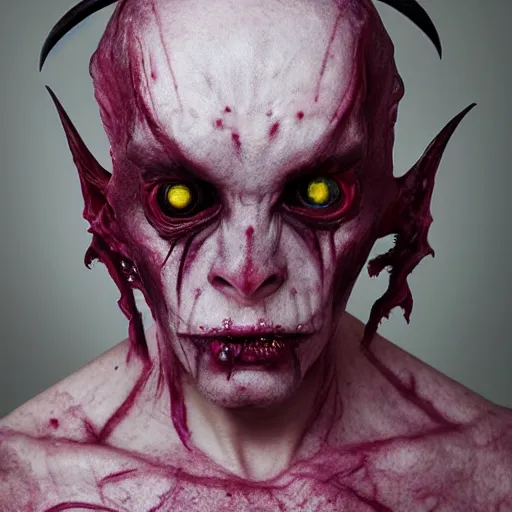 Image similar to a demon inspired by a cauchemar created by the make up artist hungry, photographed by andrew thomas huang, cinematic, expensive visual effects