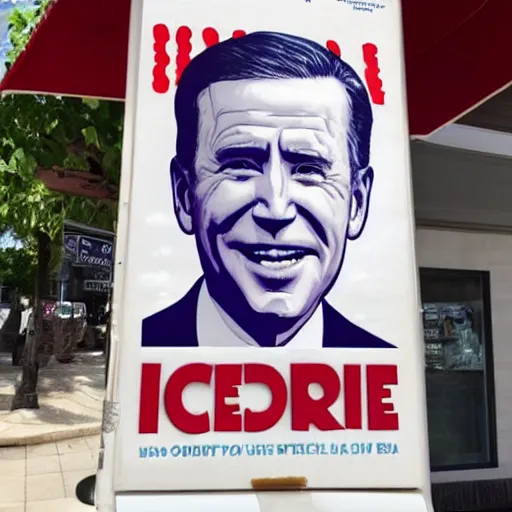 Image similar to ice cream with the face of Joe Biden