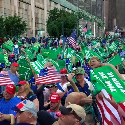 Image similar to trump supporters storming emerald city,