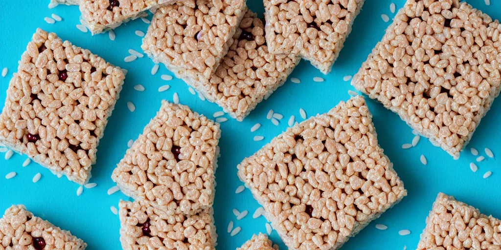 Image similar to food photography, rice krispy treats