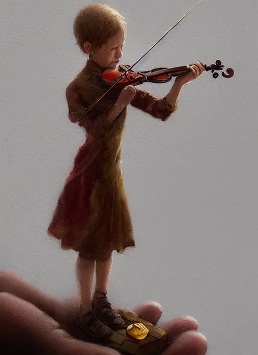 Prompt: the world tiniest violin, a fantasy digital painting by greg rutkowski and james gurney, trending on artstation, highly detailed