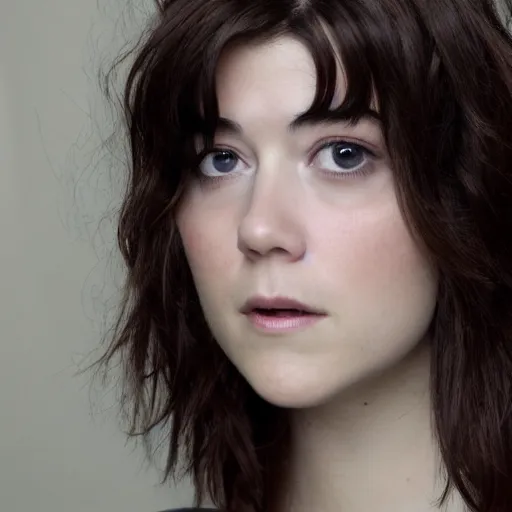 Image similar to a masterpiece portrait photo of a beautiful young woman who looks like a manic pixie dream girl mary elizabeth winstead, symmetrical face