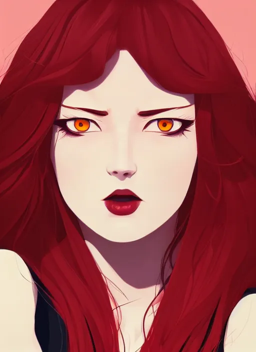 Prompt: a woman with beautiful red hair. she looks very angry. clean cel shaded vector art. shutterstock. behance hd by lois van baarle, artgerm, helen huang, by makoto shinkai and ilya kuvshinov, rossdraws, illustration, art by ilya kuvshinov