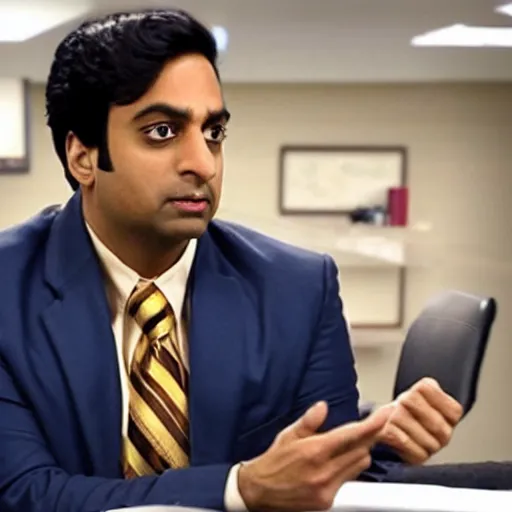 Image similar to office Raj Koothrappali as Saul Goodman