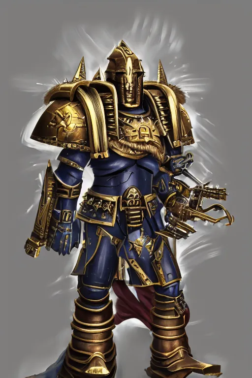 Image similar to armor portrait heros warhammer 4 0 k horus heresy fanart - the primarchs emperor by johannes helgeson animated with vfx concept artist & illustrator global illumination ray tracing hdr fanart arstation zbrush central hardmesh 8 k octane renderer comics stylized