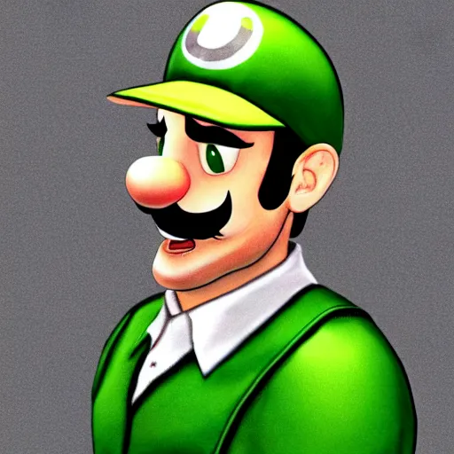 Image similar to luigi in the gta 4 loading screen ( high detailed )