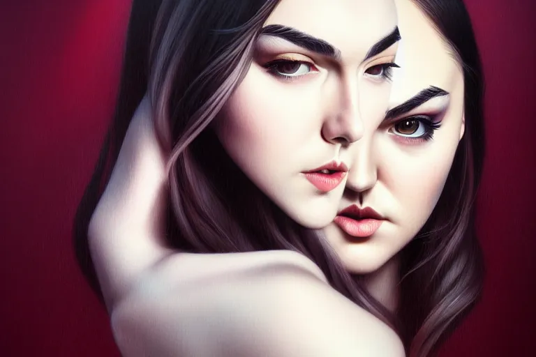 Prompt: surreal Portrait of Sasha Grey in dmt chromatic surreal liquid enviroment , elegant, highly detailed, smooth, photoreal, sharp focus, illustration, beautiful, geometric, dmt trending on artstation, cinematic, artwork by WLOP, Rossdraws