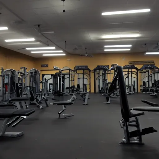 Image similar to empty gym during a power outage