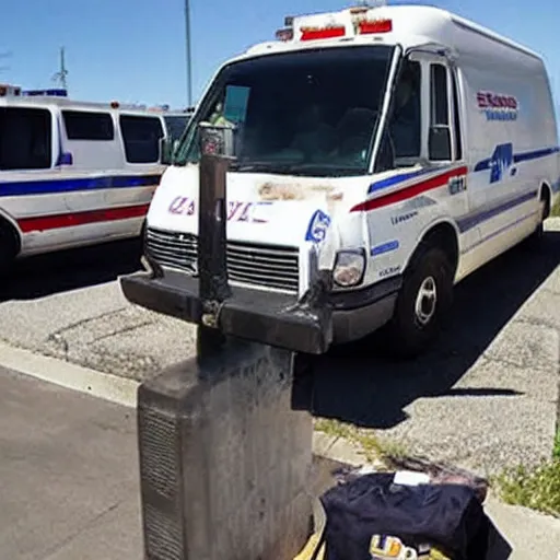 Prompt: usps van loaded with drugs, seized by the cops