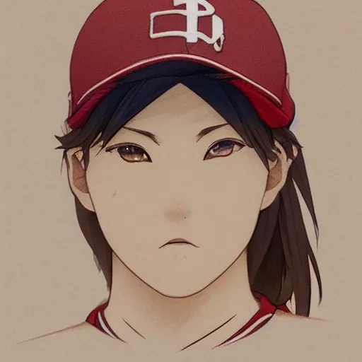 Prompt: anime style, female baseball player, red sport clothing, elegant, launching a straight ball, brown short hair, hair down, symmetrical facial features, from arknights, hyper realistic, rule of thirds, extreme detail, 4 k drawing, safebooru, realistic lighting, by alphonse mucha, greg rutkowski, sharp focus, backlit