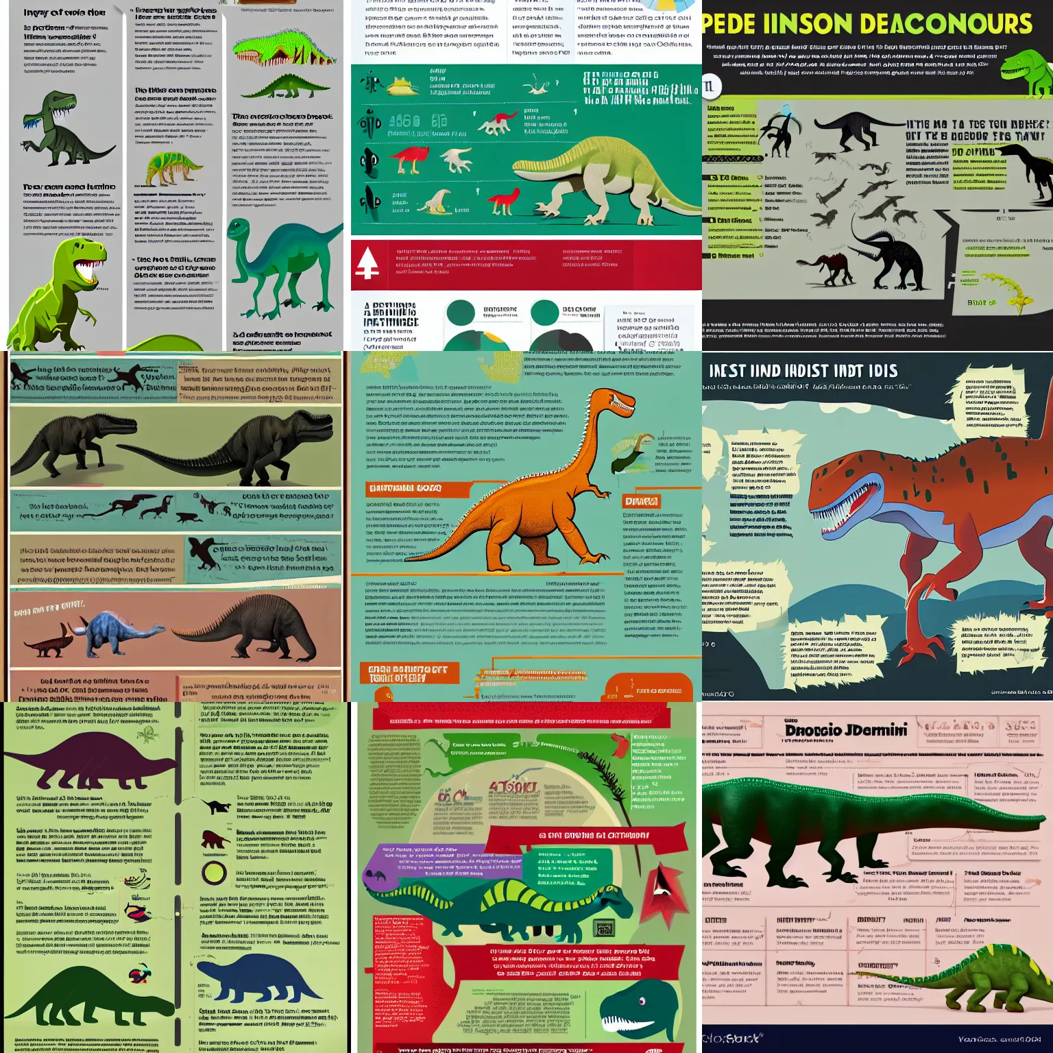 Prompt: inside of a dinosaur infographic