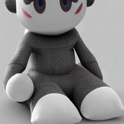 Prompt: marketable plushie gigachad, spotlight 3 d render product photography