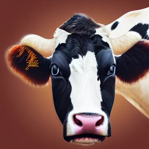 Image similar to cow with cat head , photorealistic photo