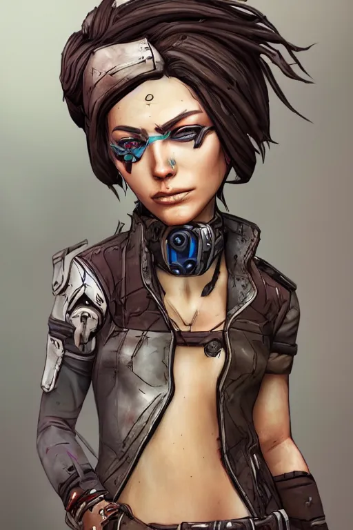 Image similar to borderlands style female character, intricate, highly detailed, digital painting, artstation, concept art, smooth, sharp focus, illustration