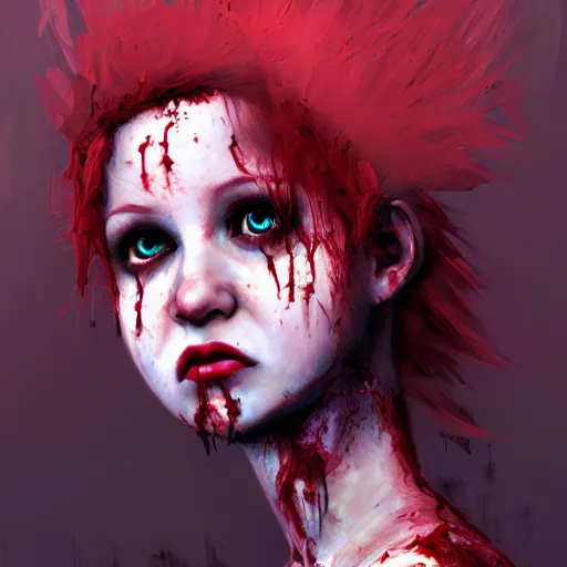 Image similar to portrait of young cyndi lauper as a zombie, 7 days to die zombie, fine art, award winning, intricate, elegant, sharp focus, cinematic lighting, highly detailed, digital painting, 8 k concept art, art by guweiz and z. w. gu, masterpiece, trending on artstation, 8 k