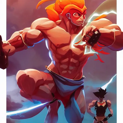 Image similar to hero world thundercats, behance hd by jesper ejsing, by rhads, makoto shinkai and lois van baarle, ilya kuvshinov, rossdraws global illumination