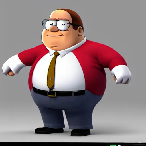 Image similar to peter griffin 3 d cg rendering, trending on artstation