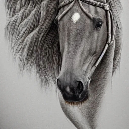 Image similar to a colored pencil drawing of an horse by natalia rojas and ana maria martinez jaramillo adonna khare and marco mazzoni and diego fazio and dirk dzimirsky, pastel color, wingspan style, highly detailed, realistic graphite, artstation, 4 k, realism, photorealism, fine art