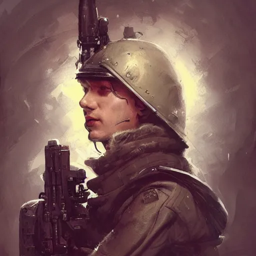 Image similar to painting of a polish wizard, epic, tragic, military art, fantasy, dieselpunk, hd shot, digital portrait, beautiful, artstation, comic style, by artgerm, guy denning, jakub rozalski, magali villeneuve and charlie bowater