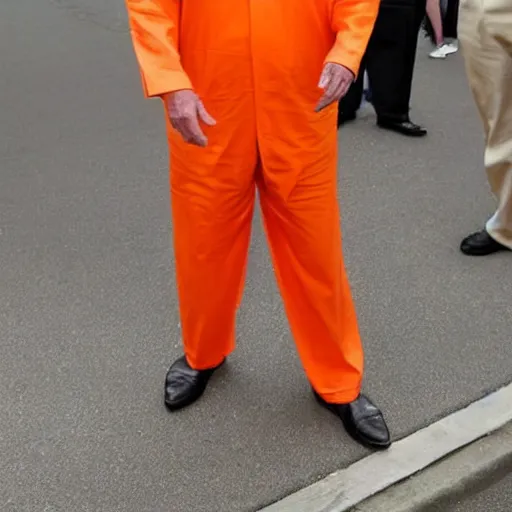 Image similar to donald trump in orange jumpsuit