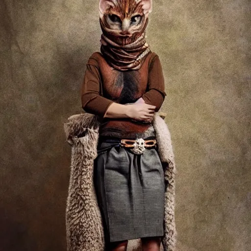 Image similar to photograph of a Khajit, high quality fashion photograph by Mario Testion