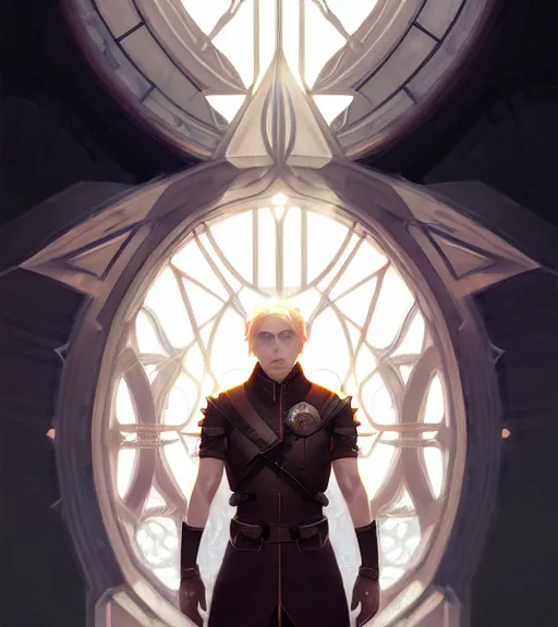 Image similar to symmetry ( anders from dragon age ) ultra detailed, intricate, dynamic lighting, digital art, anime, digital painting, art station, wlop, sharp focus, illustration, art by artgerm and greg rutkowski and alphonse mucha