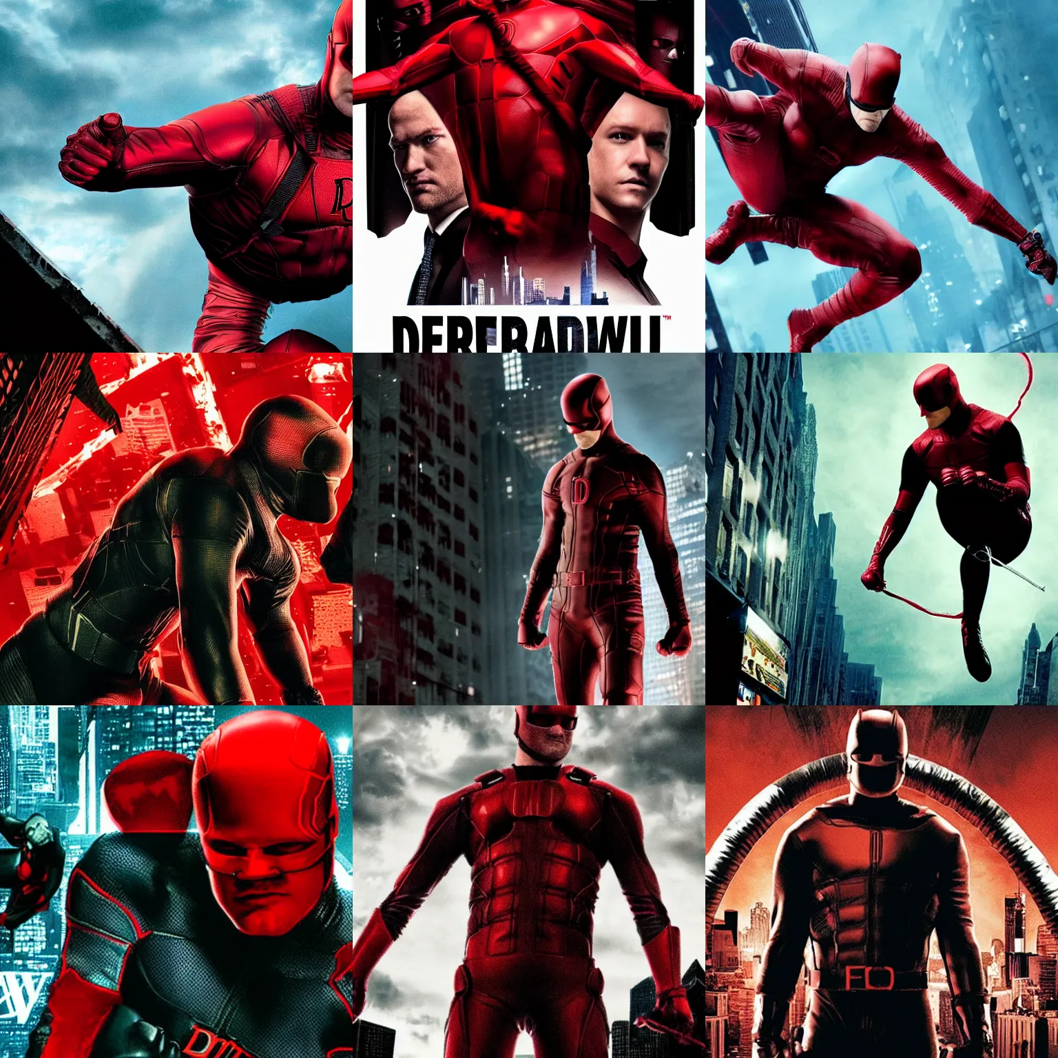 Prompt: matt reeves daredevil 4 k movie born again