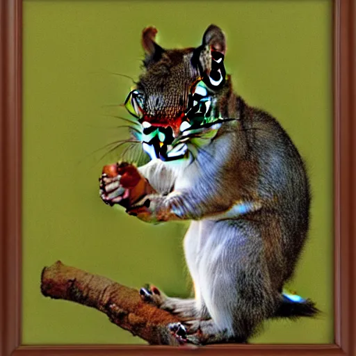 Image similar to portrait of a squirrel wear an aviators cap, 8 k, by norman rockwell,