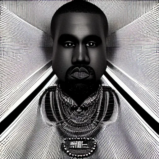 Image similar to Op Art rap album cover for Kanye West DONDA 2 designed by Virgil Abloh, HD, artstation