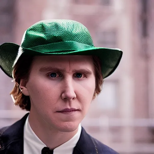 Prompt: film still of Paul Dano as Riddler in a new Batman movie