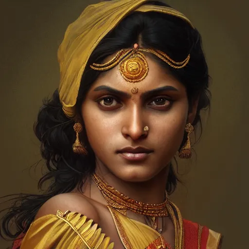 Prompt: south indian woman, sari, ultra realistic, concept art, intricate details, eerie, horror, highly detailed, photorealistic, octane render, 8 k, unreal engine. art by artgerm and greg rutkowski and alphonse mucha