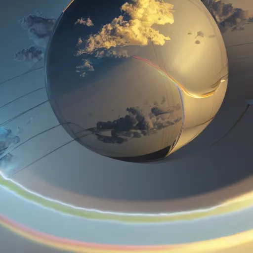 Prompt: ultra realist octane render of a storm globe, volumetric clouds tempest inside, reflection and refraction, symmetry accurate features, very intricate details, rainbow lighting, artstation