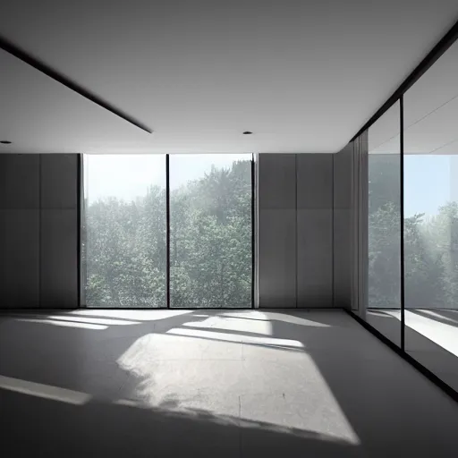 Prompt: minimalist architecture white with nature in back, cinematic lighting, 3 d, unreal engine