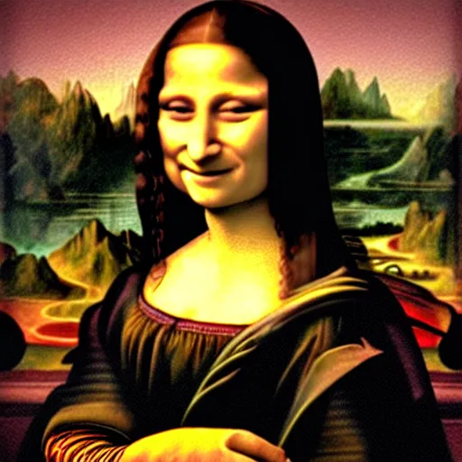 Image similar to shrek as the mona lisa